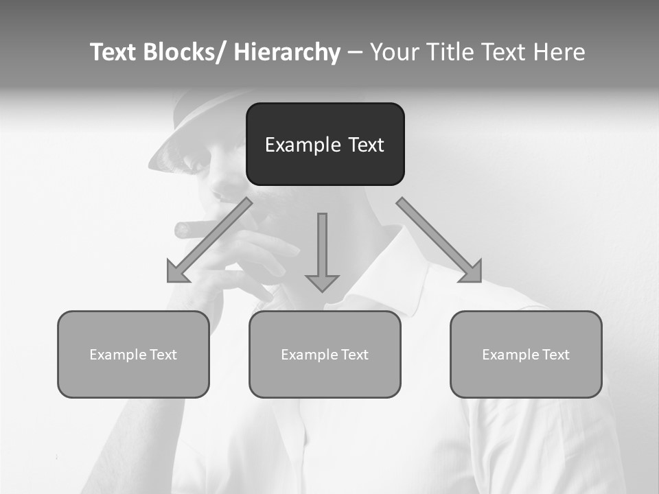 A Man In A Hat Is Smoking A Cigarette PowerPoint Template