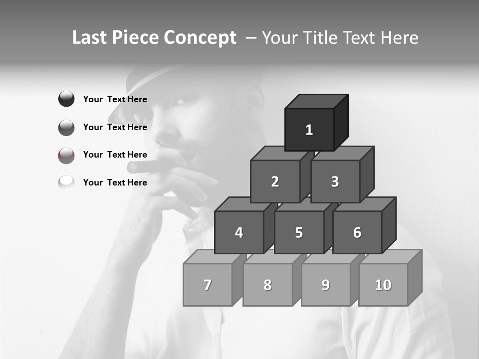 A Man In A Hat Is Smoking A Cigarette PowerPoint Template