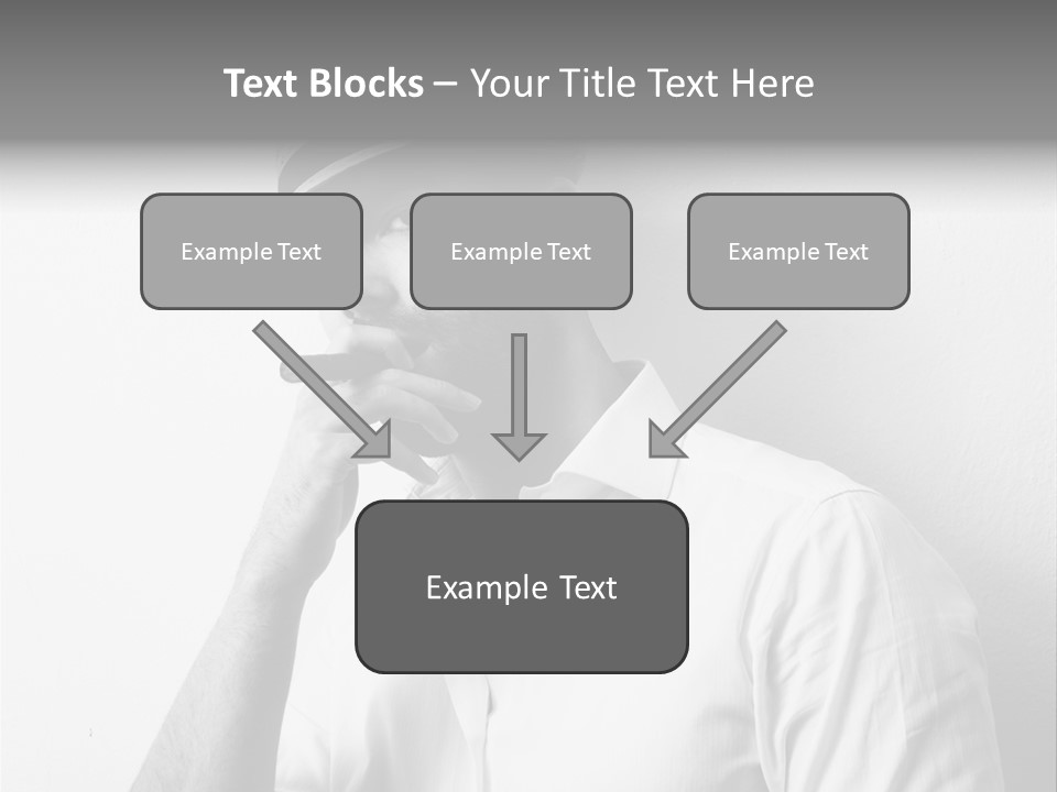 A Man In A Hat Is Smoking A Cigarette PowerPoint Template