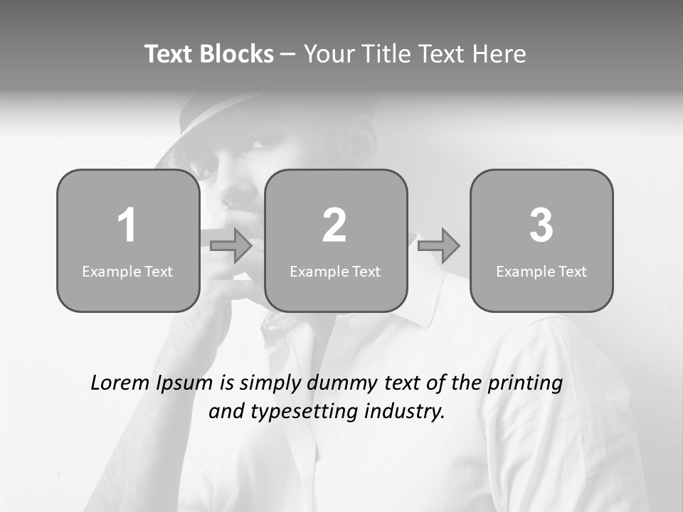 A Man In A Hat Is Smoking A Cigarette PowerPoint Template