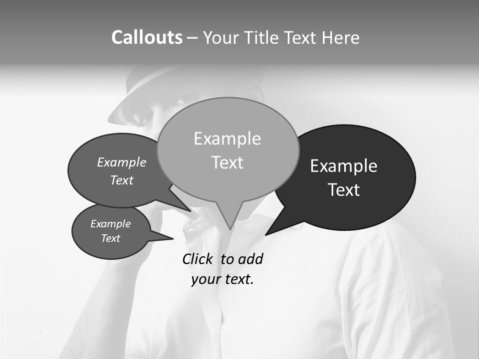 A Man In A Hat Is Smoking A Cigarette PowerPoint Template