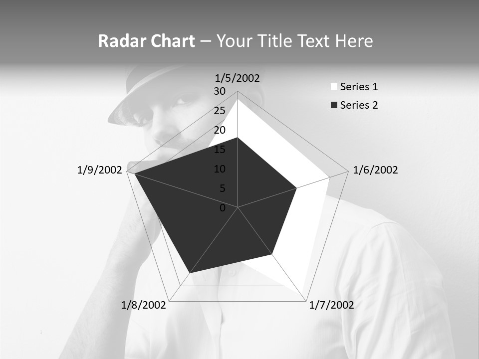 A Man In A Hat Is Smoking A Cigarette PowerPoint Template