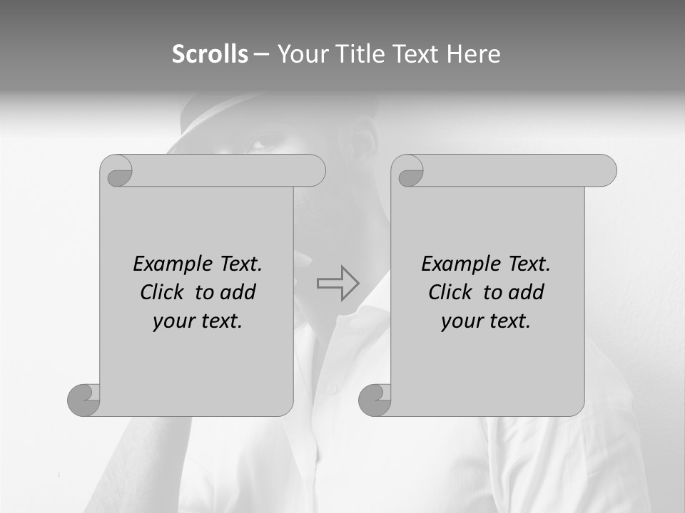 A Man In A Hat Is Smoking A Cigarette PowerPoint Template