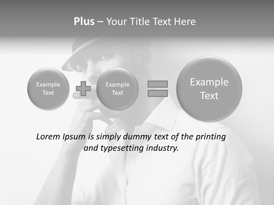 A Man In A Hat Is Smoking A Cigarette PowerPoint Template