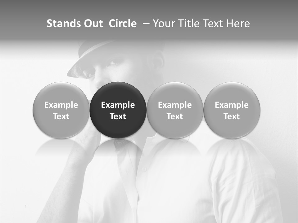 A Man In A Hat Is Smoking A Cigarette PowerPoint Template