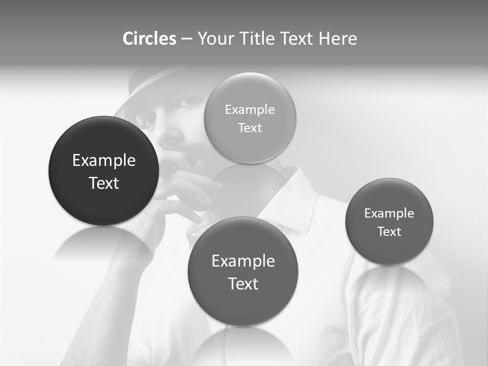 A Man In A Hat Is Smoking A Cigarette PowerPoint Template