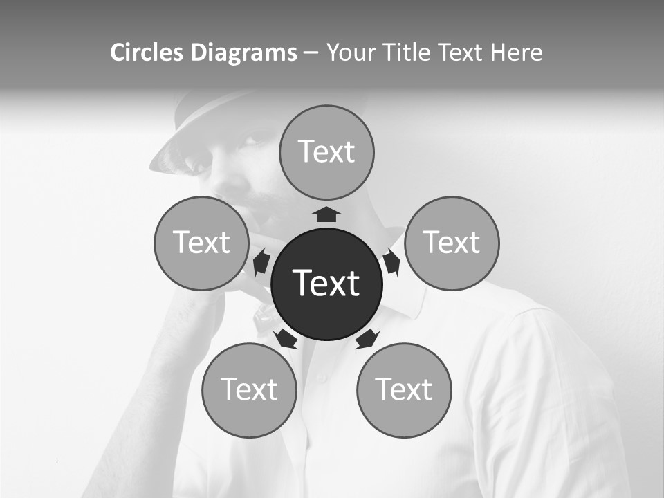 A Man In A Hat Is Smoking A Cigarette PowerPoint Template