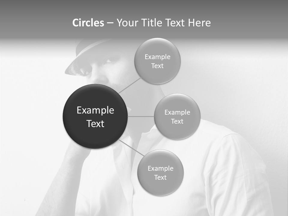 A Man In A Hat Is Smoking A Cigarette PowerPoint Template