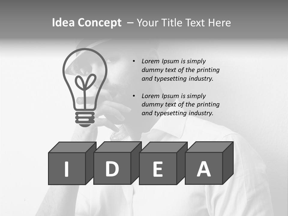 A Man In A Hat Is Smoking A Cigarette PowerPoint Template