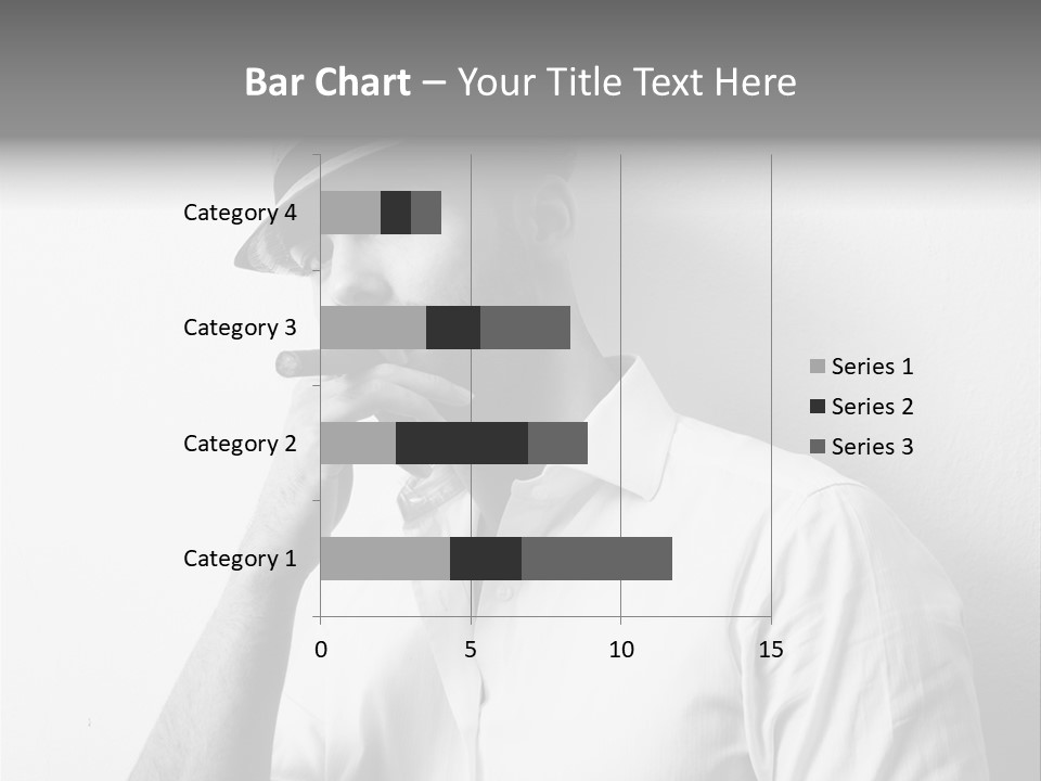A Man In A Hat Is Smoking A Cigarette PowerPoint Template