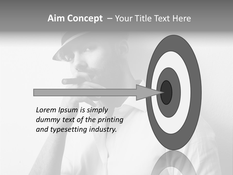 A Man In A Hat Is Smoking A Cigarette PowerPoint Template