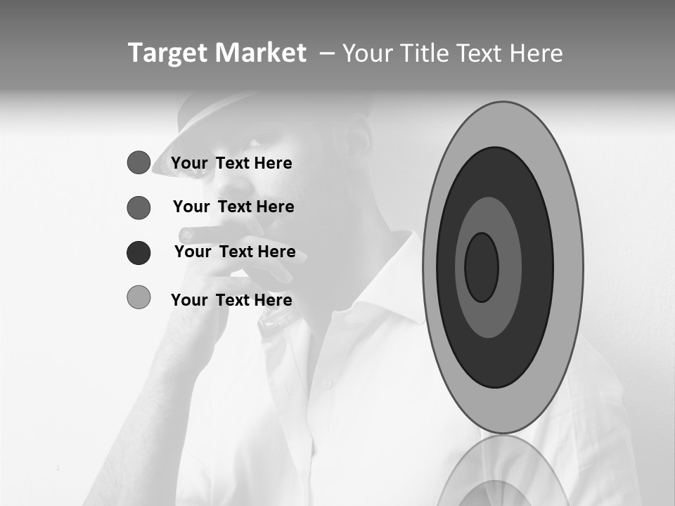 A Man In A Hat Is Smoking A Cigarette PowerPoint Template