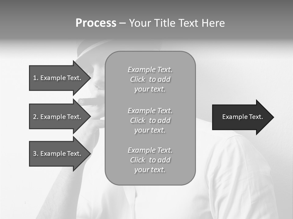 A Man In A Hat Is Smoking A Cigarette PowerPoint Template