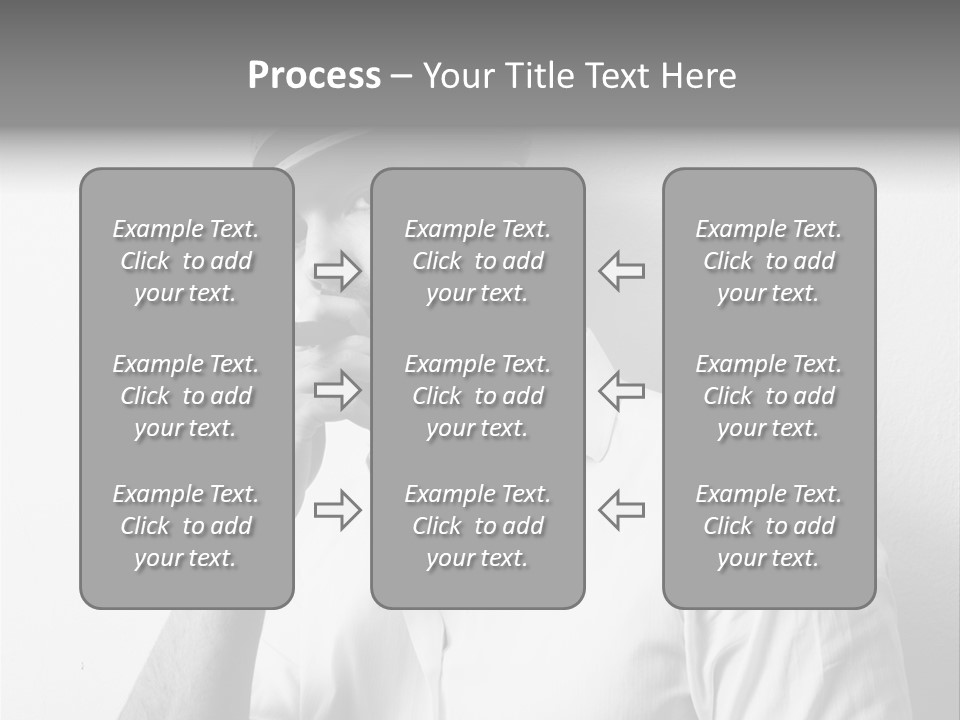 A Man In A Hat Is Smoking A Cigarette PowerPoint Template