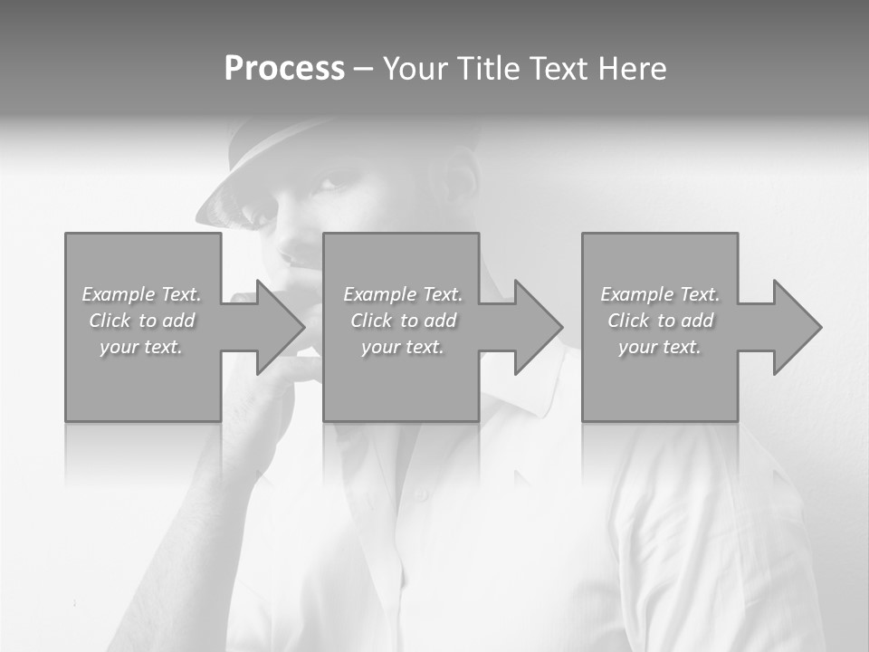 A Man In A Hat Is Smoking A Cigarette PowerPoint Template