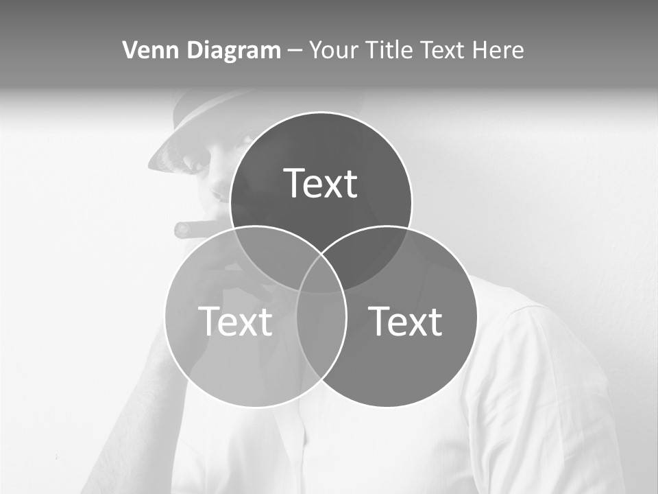 A Man In A Hat Is Smoking A Cigarette PowerPoint Template