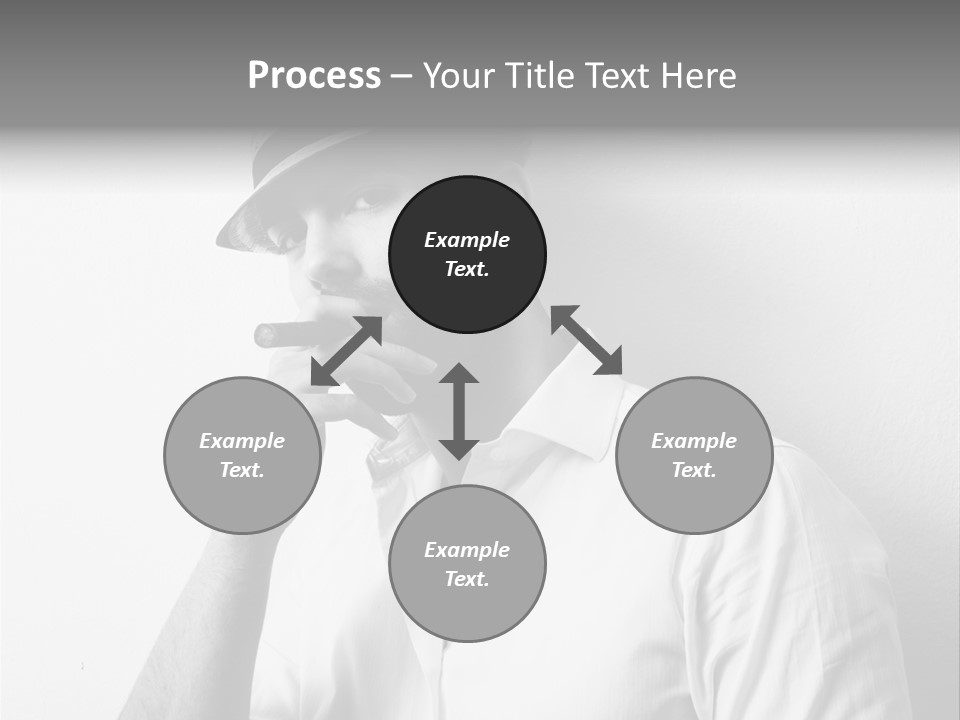 A Man In A Hat Is Smoking A Cigarette PowerPoint Template