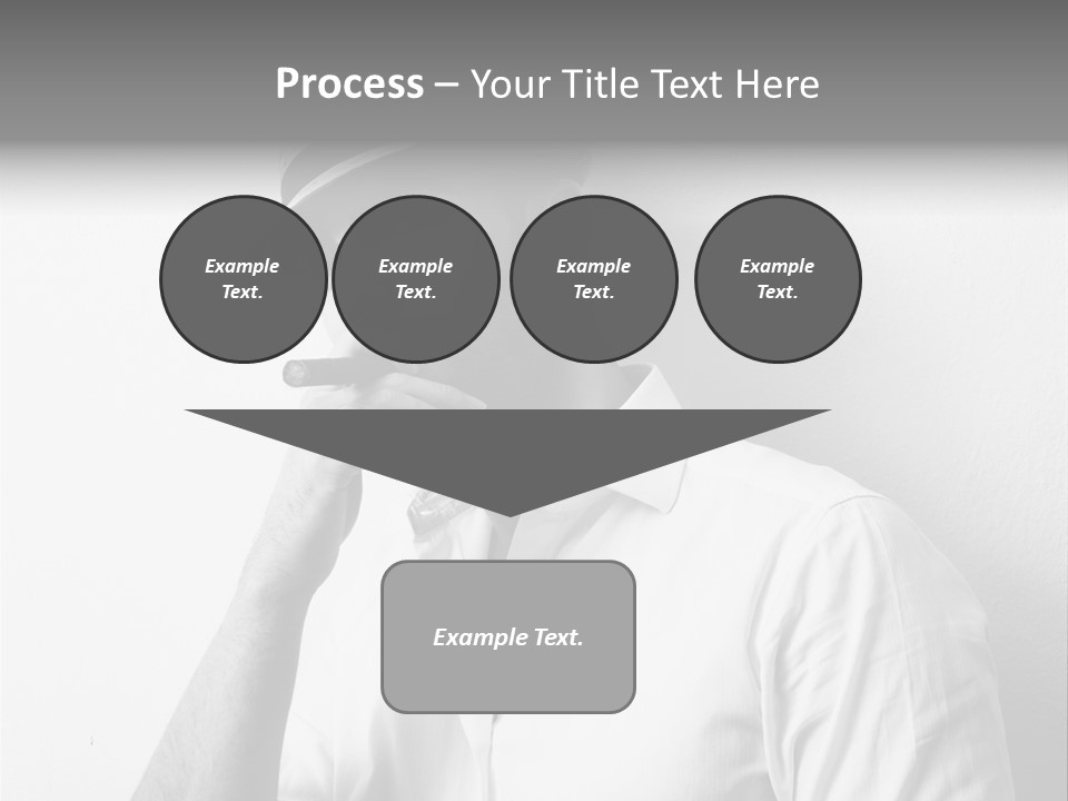 A Man In A Hat Is Smoking A Cigarette PowerPoint Template