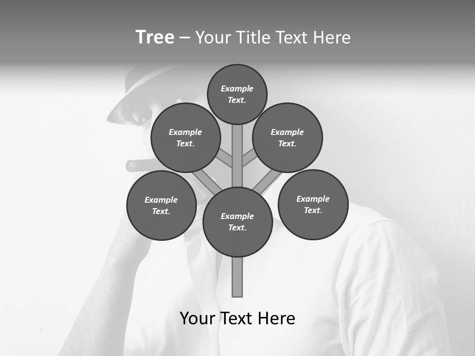 A Man In A Hat Is Smoking A Cigarette PowerPoint Template