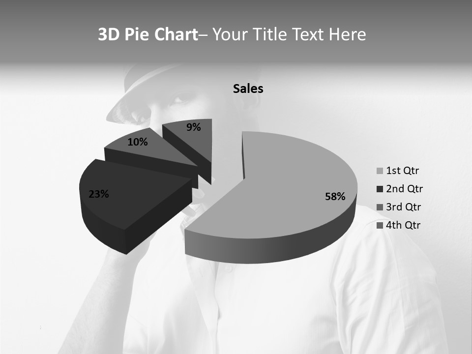 A Man In A Hat Is Smoking A Cigarette PowerPoint Template