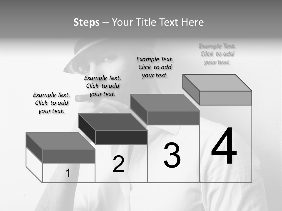 A Man In A Hat Is Smoking A Cigarette PowerPoint Template