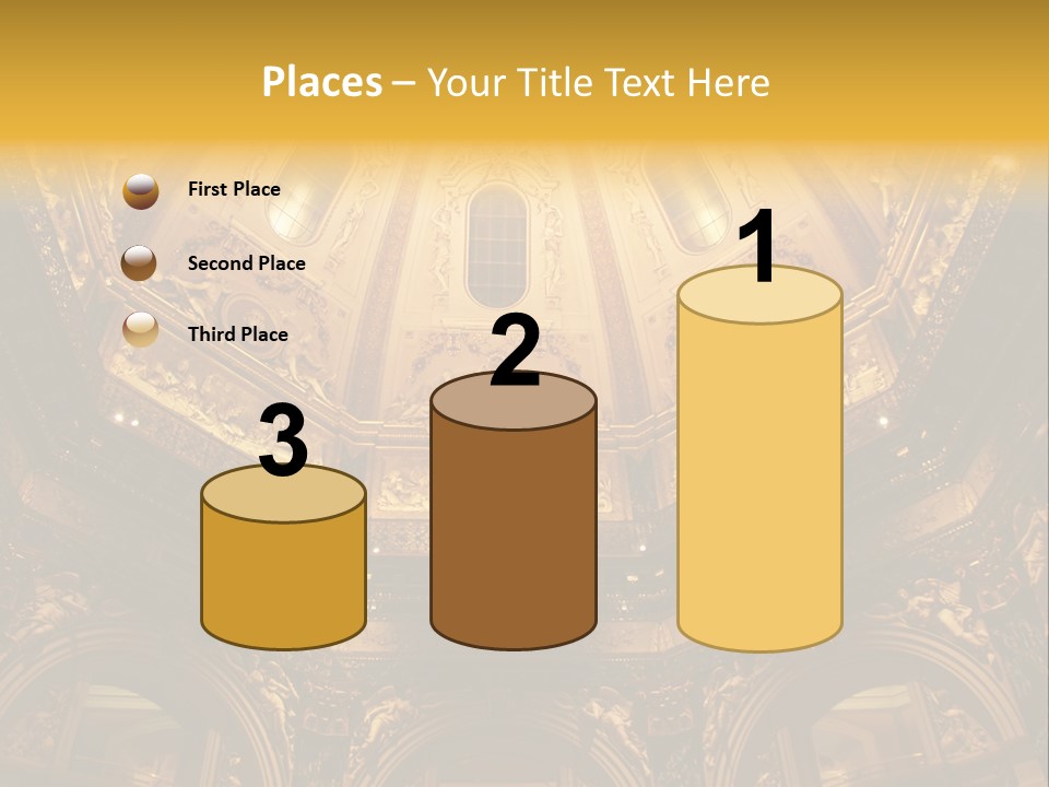 A Dome In A Building With A Light Shining On It PowerPoint Template