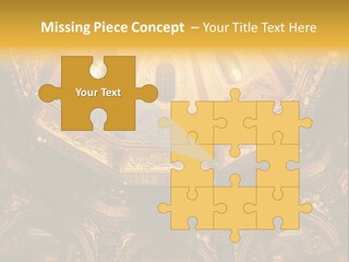 A Dome In A Building With A Light Shining On It PowerPoint Template