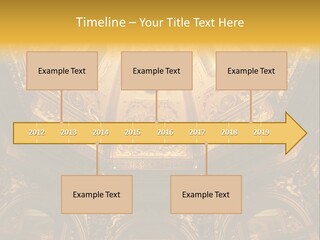 A Dome In A Building With A Light Shining On It PowerPoint Template