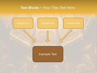 A Dome In A Building With A Light Shining On It PowerPoint Template