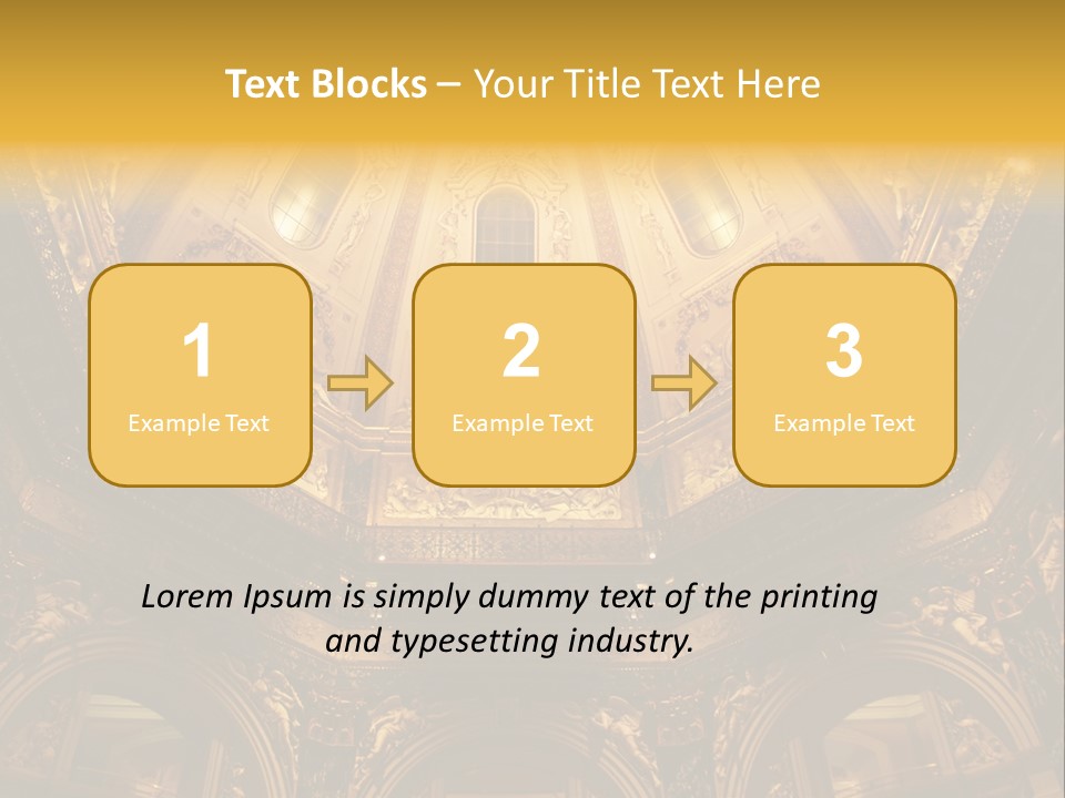 A Dome In A Building With A Light Shining On It PowerPoint Template