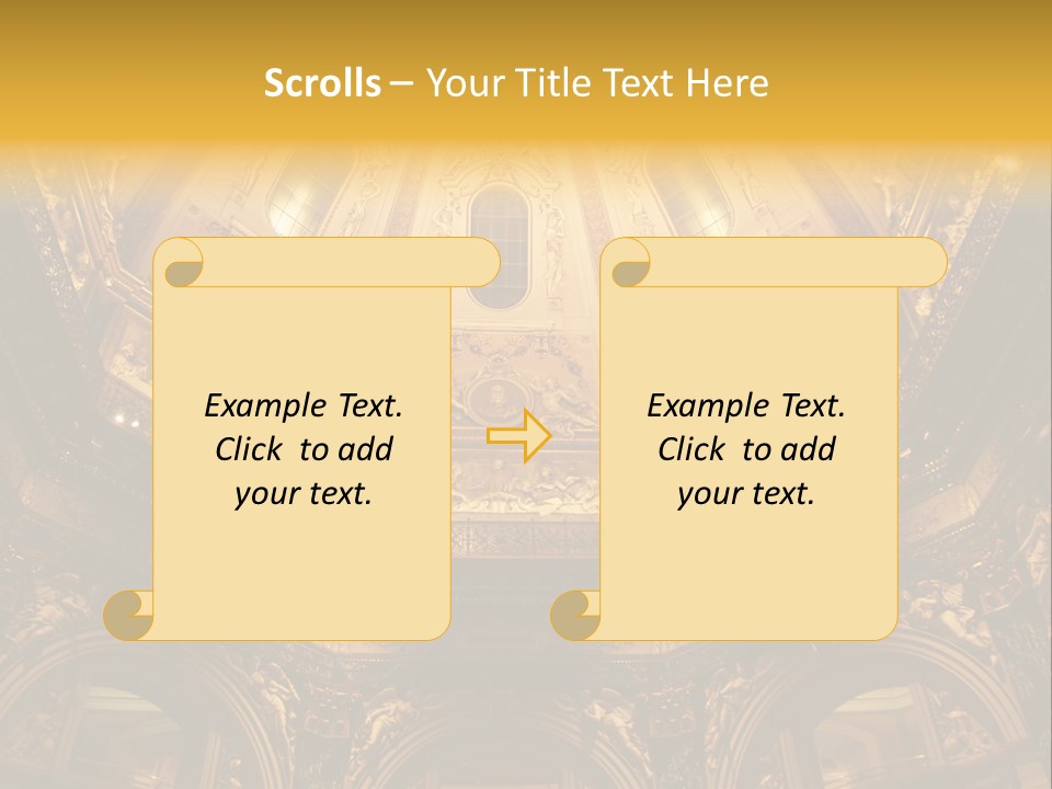 A Dome In A Building With A Light Shining On It PowerPoint Template