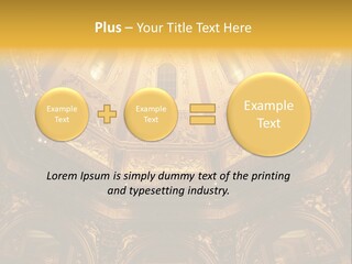 A Dome In A Building With A Light Shining On It PowerPoint Template