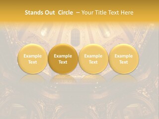 A Dome In A Building With A Light Shining On It PowerPoint Template