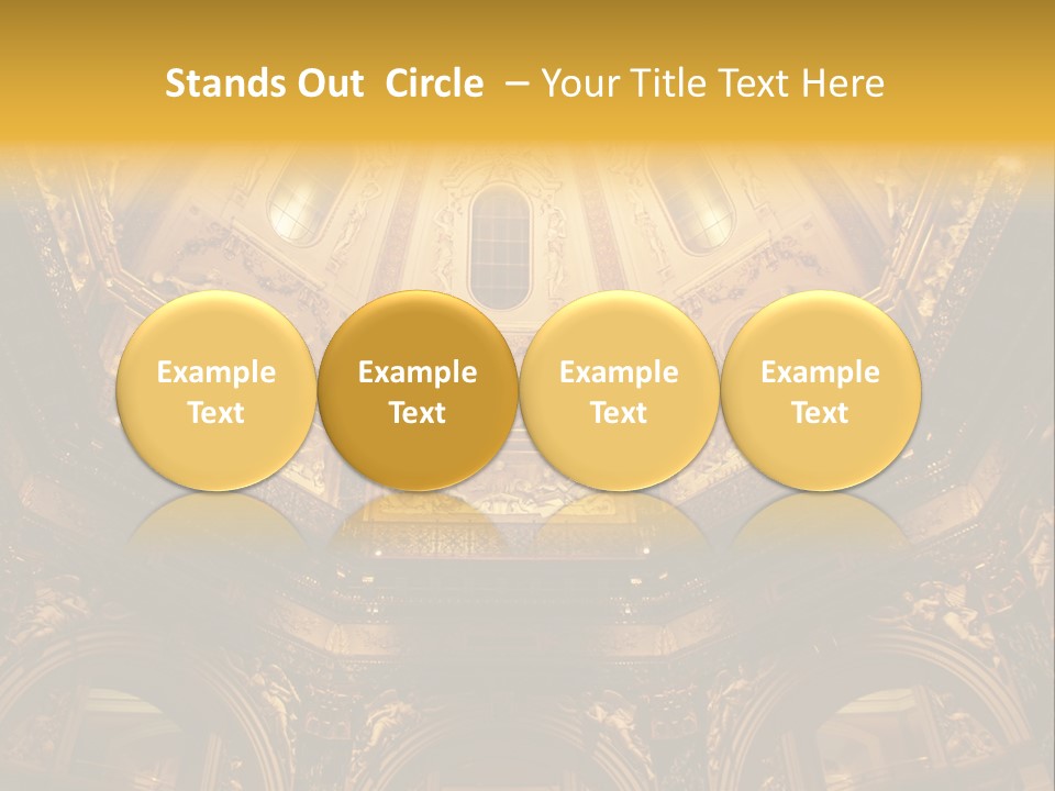 A Dome In A Building With A Light Shining On It PowerPoint Template