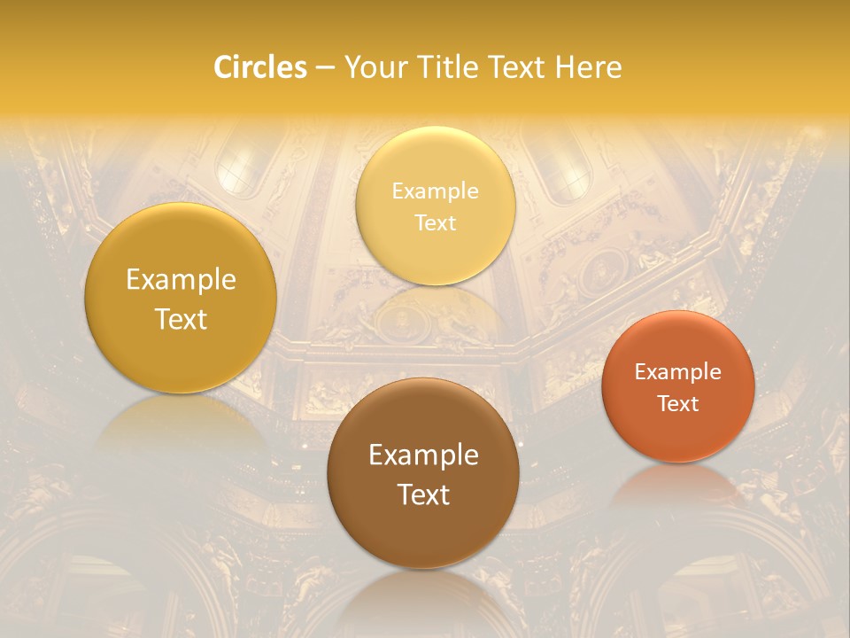 A Dome In A Building With A Light Shining On It PowerPoint Template