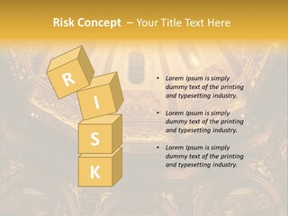 A Dome In A Building With A Light Shining On It PowerPoint Template