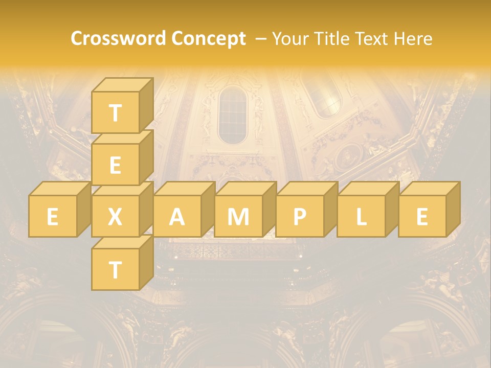 A Dome In A Building With A Light Shining On It PowerPoint Template