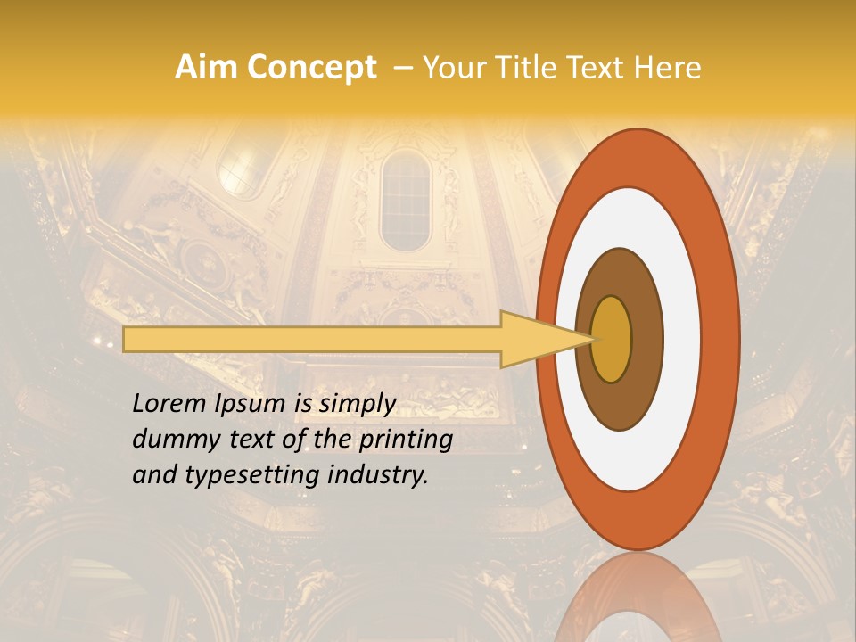 A Dome In A Building With A Light Shining On It PowerPoint Template