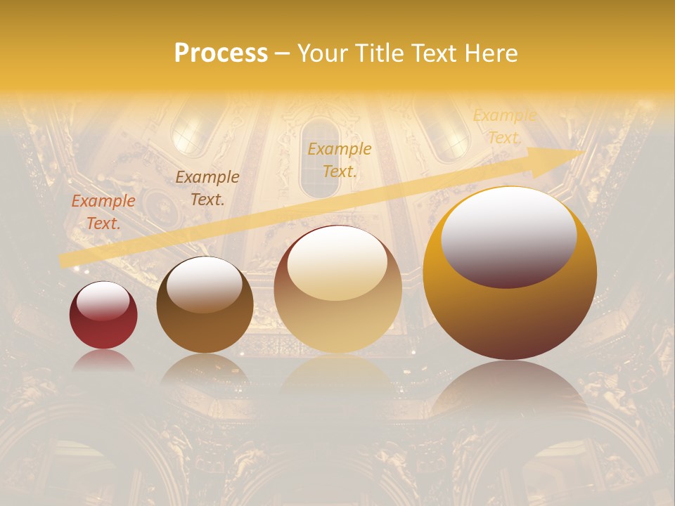 A Dome In A Building With A Light Shining On It PowerPoint Template