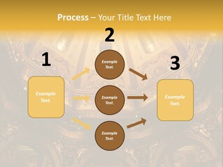 A Dome In A Building With A Light Shining On It PowerPoint Template