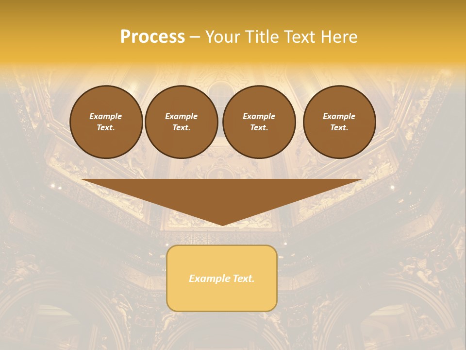 A Dome In A Building With A Light Shining On It PowerPoint Template