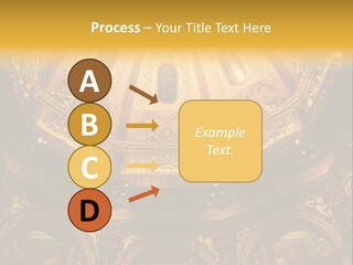 A Dome In A Building With A Light Shining On It PowerPoint Template