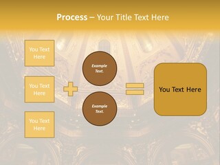 A Dome In A Building With A Light Shining On It PowerPoint Template