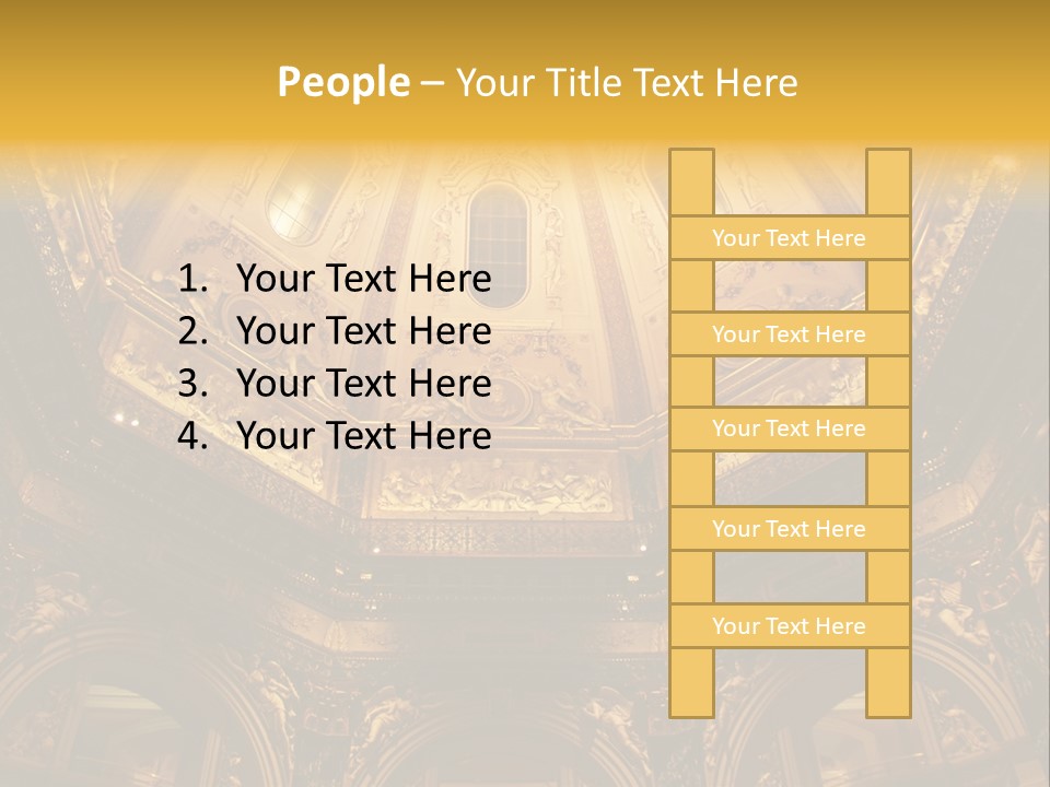 A Dome In A Building With A Light Shining On It PowerPoint Template