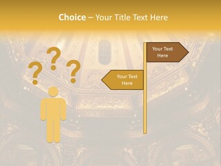 A Dome In A Building With A Light Shining On It PowerPoint Template