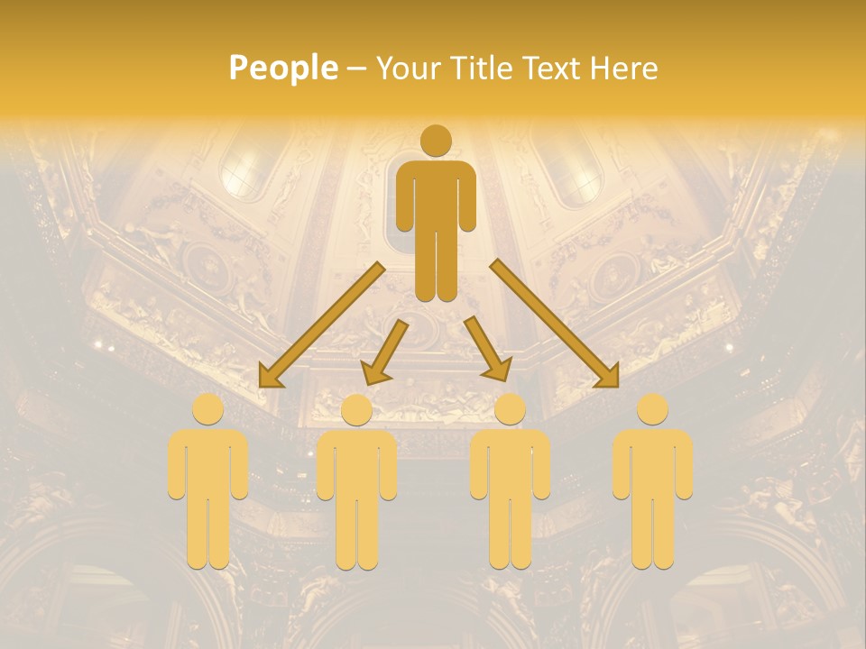 A Dome In A Building With A Light Shining On It PowerPoint Template