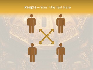 A Dome In A Building With A Light Shining On It PowerPoint Template