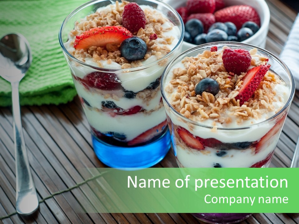 Portion Bright Dairy PowerPoint Template
