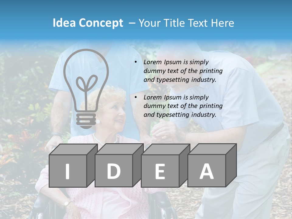 Holding Married Alzheimer PowerPoint Template