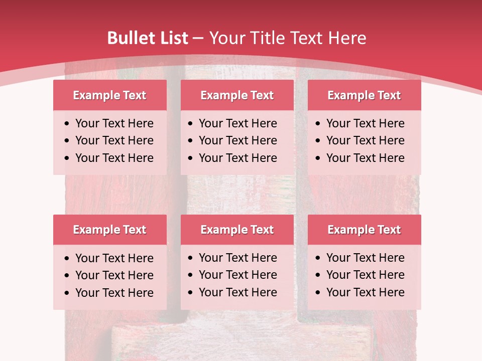 Plank Collage Alphabet PowerPoint Template